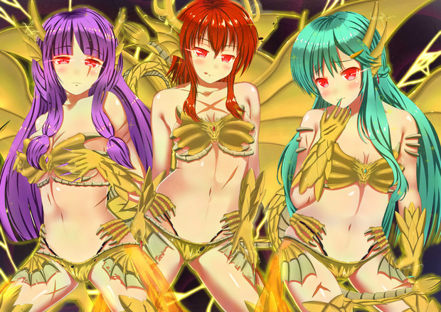 怪獣特撮擬人化イラスト キングギドラ ダスター さんのイラスト ニコニコ静画 イラスト