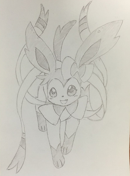 手書きでニンフィアを描いてみた じん さんのイラスト ニコニコ静画 イラスト