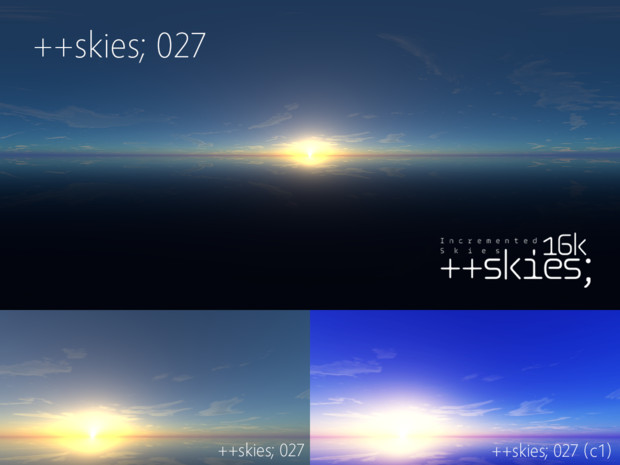 ++skies; 027 [16k8k/8k4kスカイドーム素材配布]