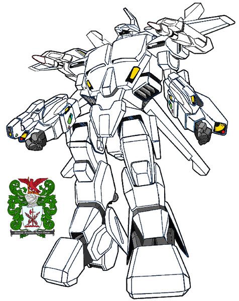 塗り絵用 Vfh 12 スーパーオーロラン バトロイド形態 Yuinya さんのイラスト ニコニコ静画 イラスト