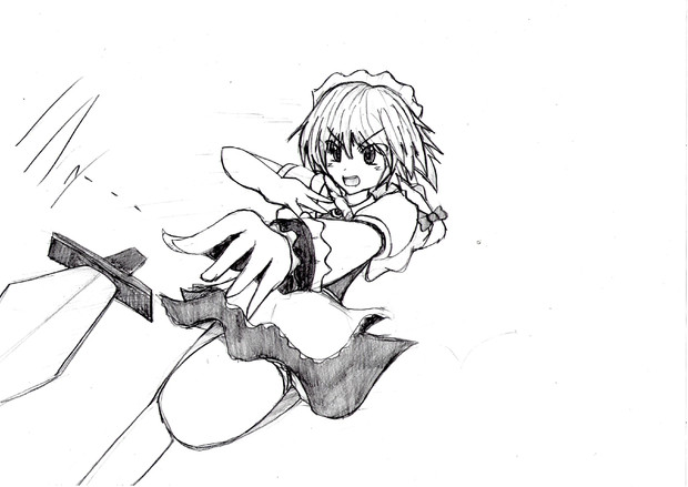 ナイフ投げ咲夜さん ゲッター さんのイラスト ニコニコ静画 イラスト