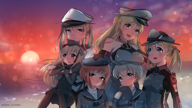 Pc壁紙用 ドイツ艦集合写真 ニコニコ静画 イラスト