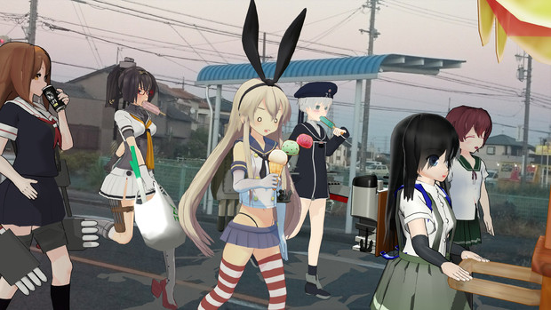 Mmd艦これ アイス売りの朝潮 アニメねこ でち公p さんのイラスト ニコニコ静画 イラスト