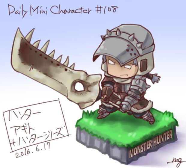 毎日ちびキャラ108 アギト ハンター装備 モモンゲ さんのイラスト ニコニコ静画 イラスト