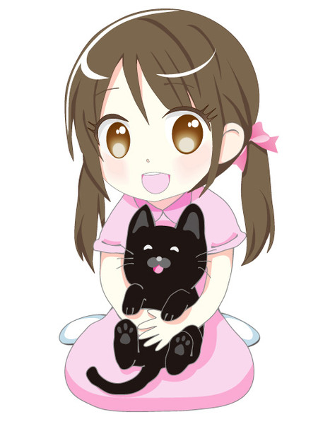 黒猫を抱く少女 こじゆきとくろゆき ままさおパパねじゅみ さんのイラスト ニコニコ静画 イラスト