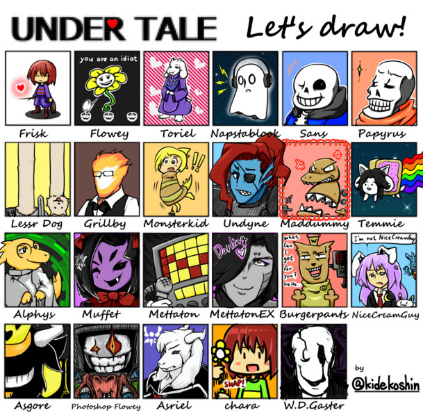 Undertale Characters 木出広親 さんのイラスト ニコニコ静画 イラスト
