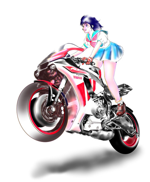 バイクと女子高生 Tomimatu さんのイラスト ニコニコ静画 イラスト