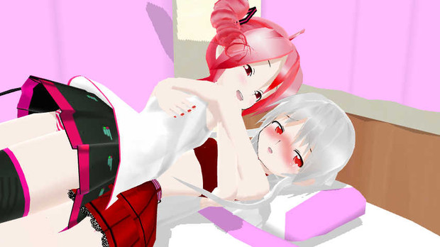 テトさんとテイ様が抱き合ってるだけ ドリルキュウリ ニコニコ静画 イラスト
