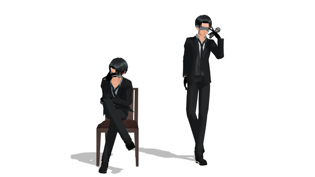 厨二ポーズ配布 ゆきち 目隠しｐ さんのイラスト ニコニコ静画 イラスト