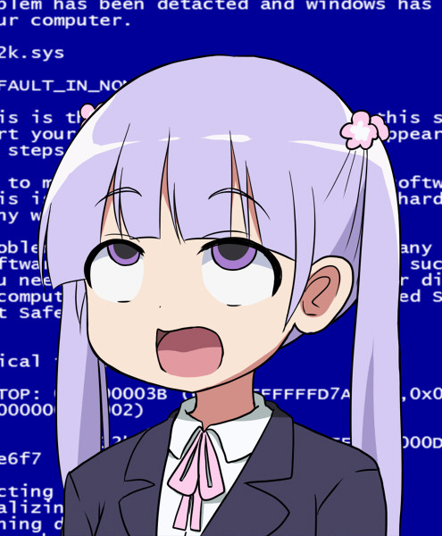 ブルースクリーンが出た時の涼風青葉ちゃん スーパーまさら さんのイラスト ニコニコ静画 イラスト