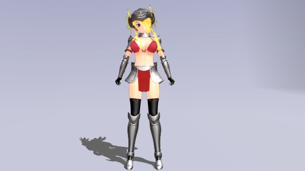 Mmd 騎士娘モデル配布 モデル配布 Kuri さんのイラスト ニコニコ静画 イラスト