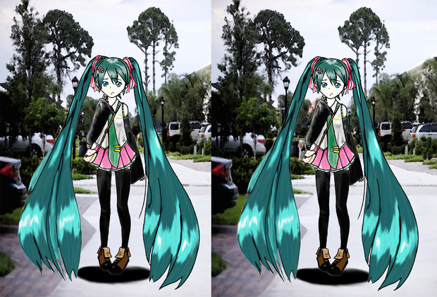 飛び出す初音ミク 裸眼用 パンパース さんのイラスト ニコニコ静画 イラスト