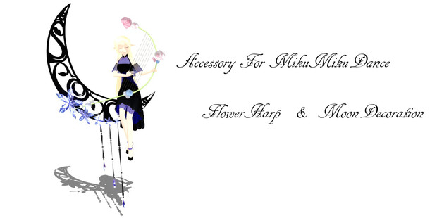 Mmd 月飾 フラワーハープ 配布 澪葉 さんのイラスト ニコニコ静画 イラスト