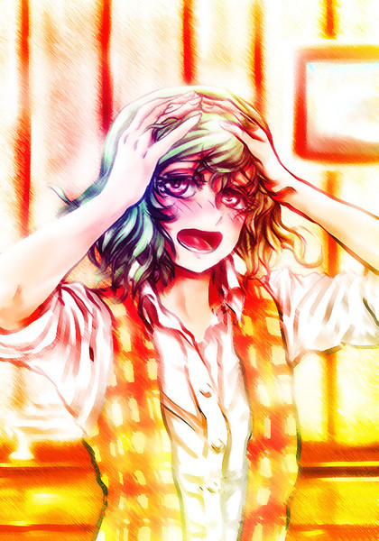 ねぼうしたー やーん髪くしゃくしゃー あたいったら最強ね さんのイラスト ニコニコ静画 イラスト