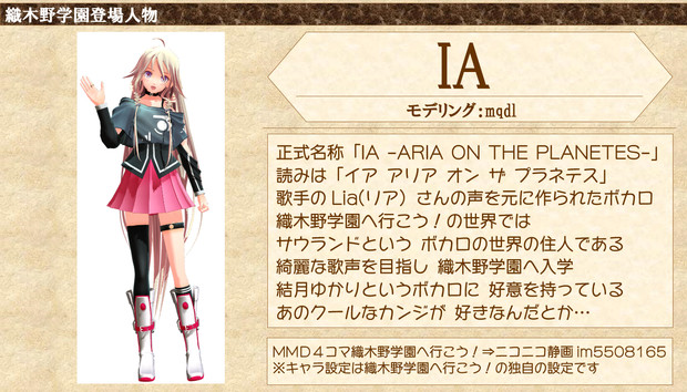 【登場人物紹介】IA【＃４８】