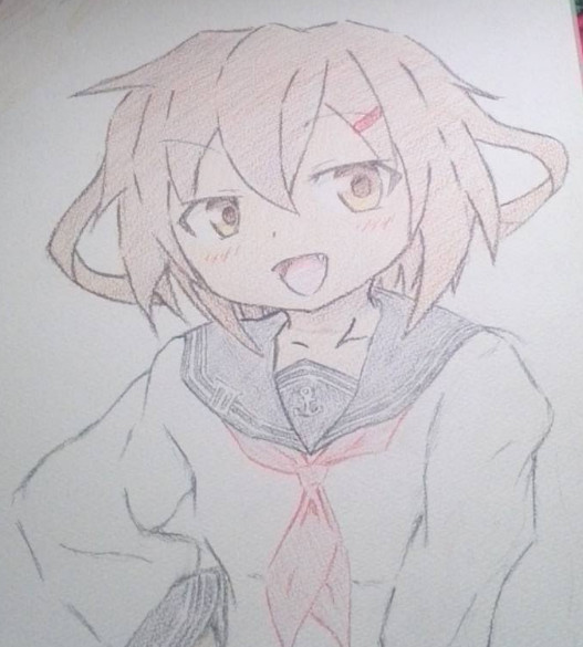 色鉛筆で初めての雷 しろくま さんのイラスト ニコニコ静画 イラスト