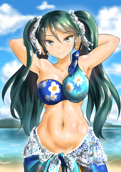 艦これ 五十鈴たんとバカンス 水着グラ 春日野トバリ さんのイラスト ニコニコ静画 イラスト