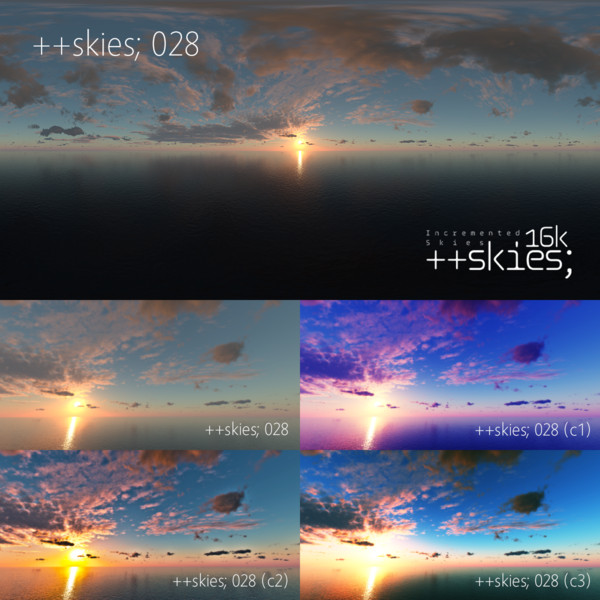 ++skies; 028 [16k8k/8k4kスカイドーム素材配布]