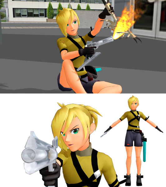 サキ アマミヤver1 2更新しました Mmdモデル配布あり クラtd731 さんのイラスト ニコニコ静画 イラスト