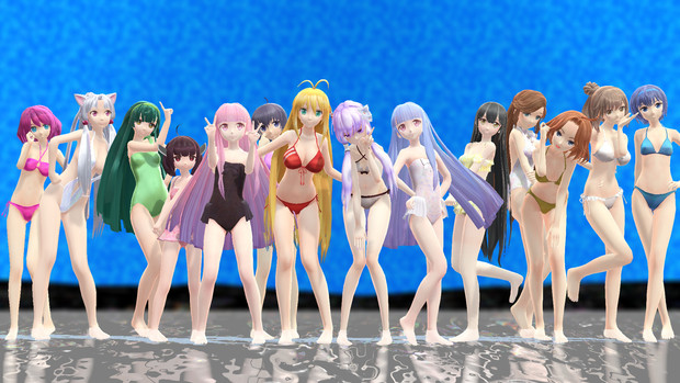夏だっ 水着だっ 全員集合16 もものは さんのイラスト ニコニコ静画 イラスト