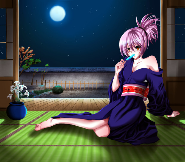 縁側でゆっくりー 霜月汐 Shio さんのイラスト ニコニコ静画 イラスト