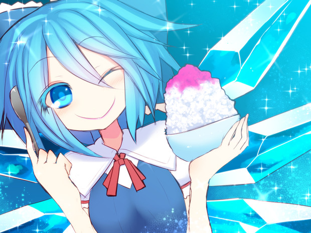 チルノちゃんとかき氷 クレセント さんのイラスト ニコニコ静画 イラスト