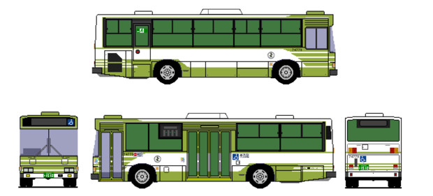 広電バスブルーリボン横浜市営中古初期導入車