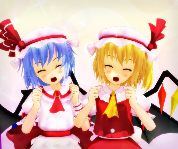 フランとレミリアを笑顔にしてみた 海冥 さんのイラスト ニコニコ静画 イラスト