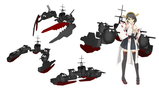 Mmdモデル配布 霧島改二agp艤装 ニコニコ静画 イラスト