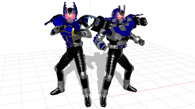 Mmd 仮面ライダーガタック モデル配布 ａｅｄ神拳伝承者 さんのイラスト ニコニコ静画 イラスト