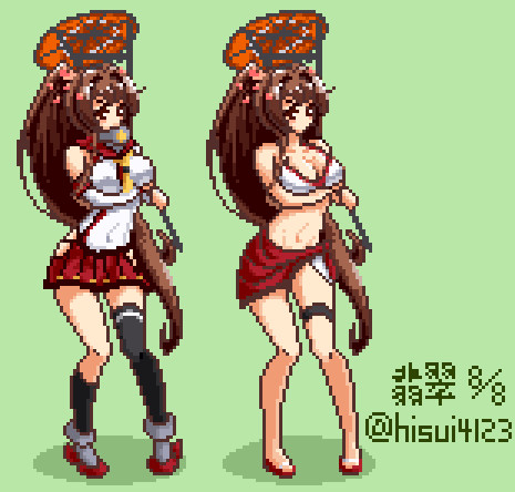 格ゲー風ドット大和 翡翠 さんのイラスト ニコニコ静画 イラスト