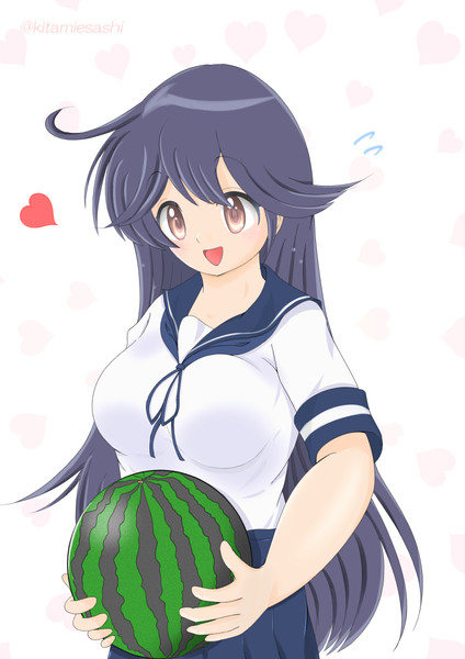 潮 提督 あの すいか一緒に食べます 眩暈 さんのイラスト ニコニコ静画 イラスト