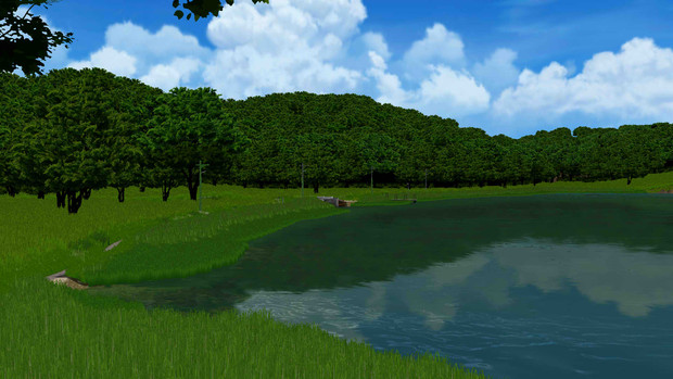 Mmd風景画祭 入り江の夏 ねこま さんのイラスト ニコニコ静画 イラスト