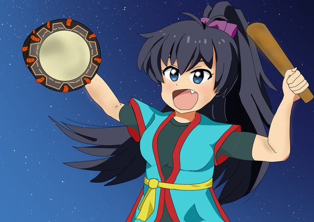お盆なのでエイサーを踊る我那覇響さん ベニイモ さんのイラスト ニコニコ静画 イラスト