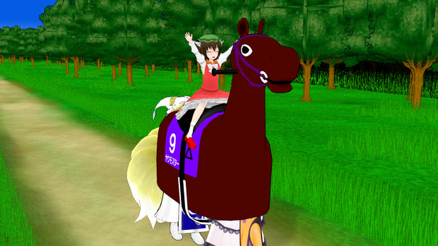 東方mmd 八雲家とハリボテの馬 ｇスカ さんのイラスト ニコニコ静画 イラスト