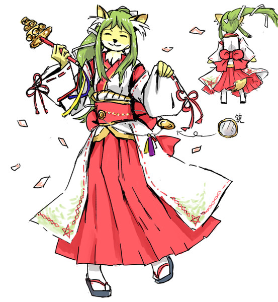 巫女服カロちゃん ヨリミチル さんのイラスト ニコニコ静画 イラスト