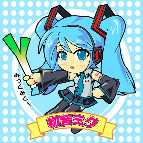初音ミクをビックリマン風に描いてみた