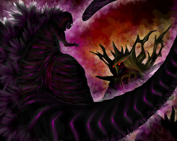 完全生物vs完全生命体 神々戯画 さんのイラスト ニコニコ静画 イラスト