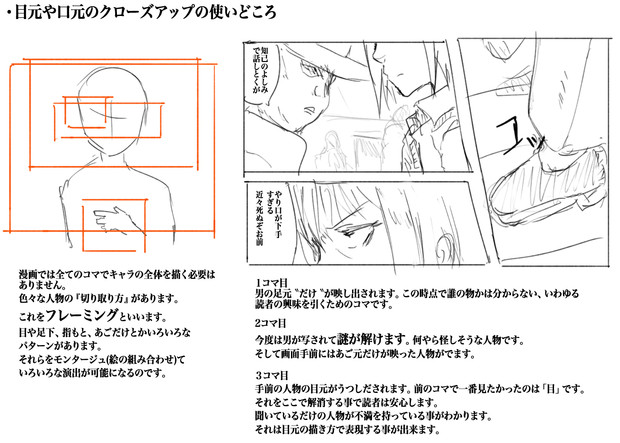 漫画コマ割りのパターン１