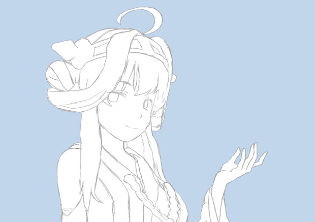 後ろ髪のない金剛 Yyo団 さんのイラスト ニコニコ静画 イラスト
