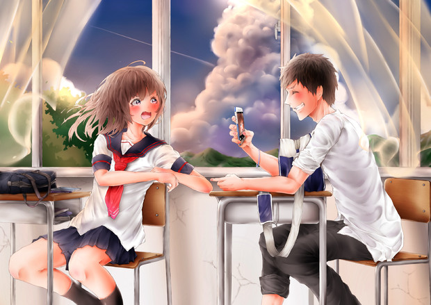 真夏の夕日に恋のいたずらを だてまき さんのイラスト ニコニコ静画 イラスト