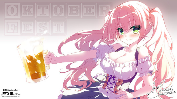 フリー壁紙 9月 オクトーバーフェスト 皐月みすず さんのイラスト ニコニコ静画 イラスト