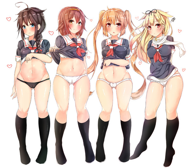 白露時雨村雨夕立 下着夜戦誘惑ver ぴかっち さんのイラスト ニコニコ静画 イラスト