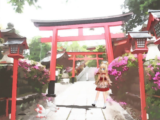 鈴 1人の狐と一匹の狐 東豪寺タケル さんのイラスト ニコニコ静画 イラスト