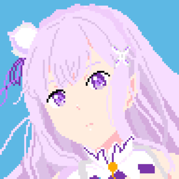 ドット絵 エミリア May Ruka さんのイラスト ニコニコ静画 イラスト