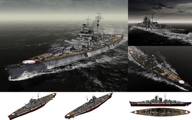 MMD用モブ超弩級戦艦1941セット（ﾓﾌﾞマルク） / Tansoku102cm