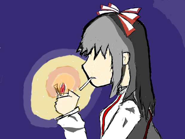あえてライターを使うもこたん 前田慶治 さんのイラスト ニコニコ静画 イラスト