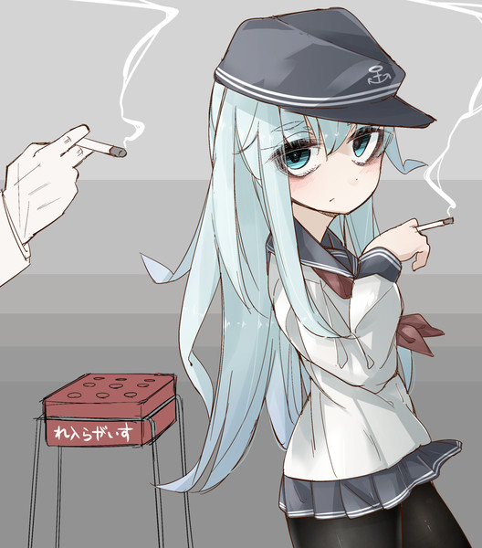 鎮守府のタバコ休憩 ぜろよん さんのイラスト ニコニコ静画 イラスト
