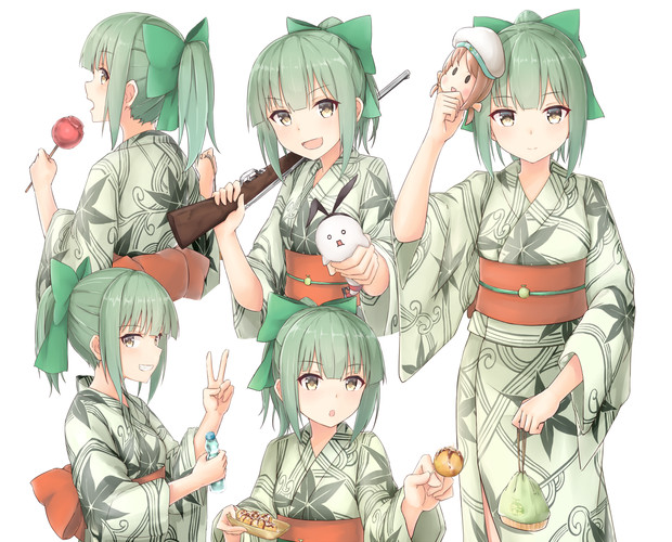 夕張と浴衣デート あずひら さんのイラスト ニコニコ静画 イラスト
