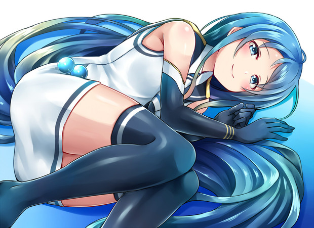 寝転がる五月雨 Kamelie カメーリエ さんのイラスト ニコニコ静画 イラスト